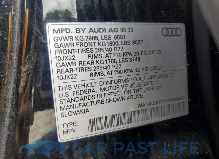 WA1AWBF1XPD048360# 13