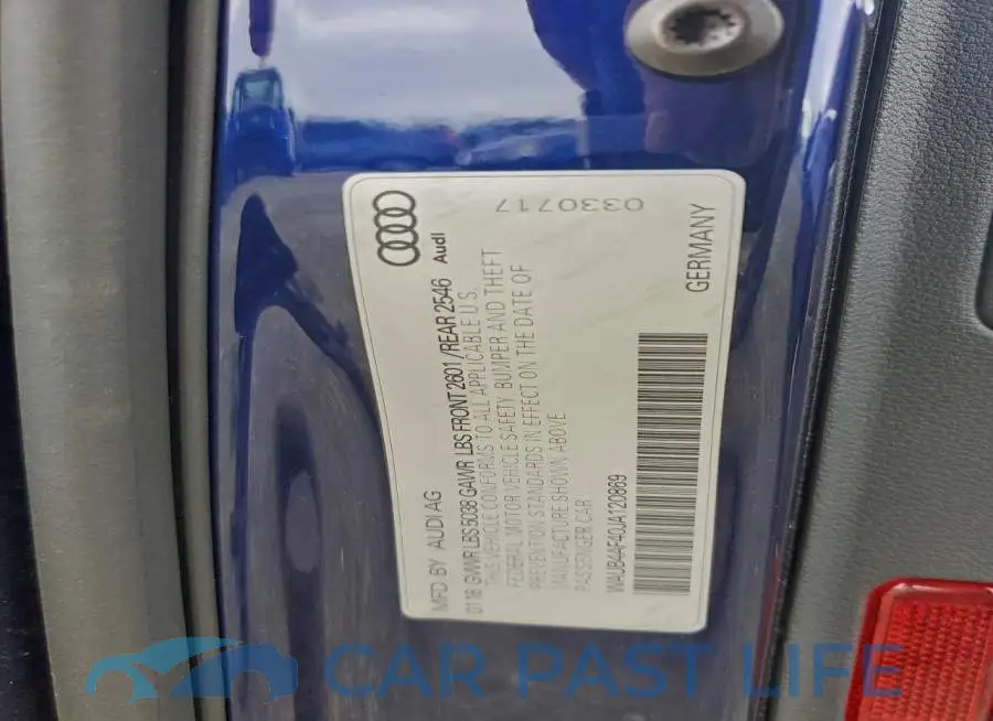 WAUB4AF40JA120869# 12