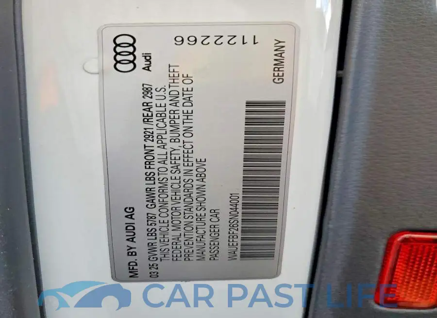 WAUEFBF26SN044001# 12