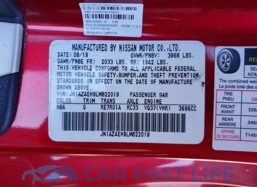 JN1AZ4EH9LM822019# 12