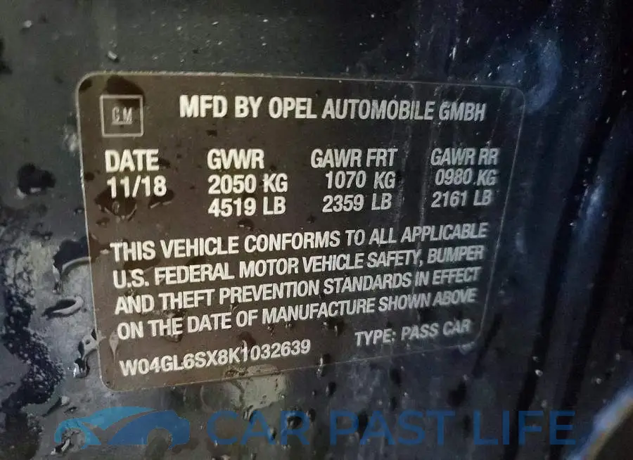 W04GL6SX8K1032639# 12
