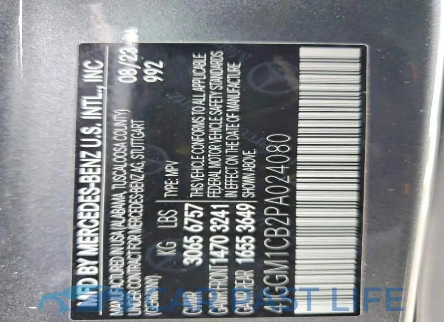 4JGGM1CB2PA024080# 13