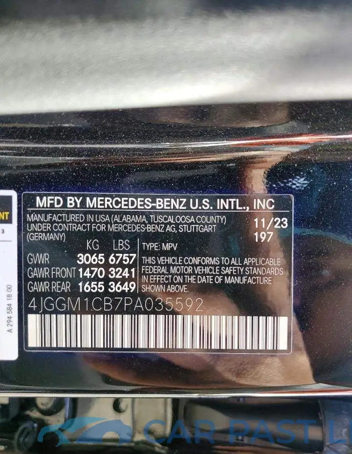4JGGM1CB7PA035592# 13