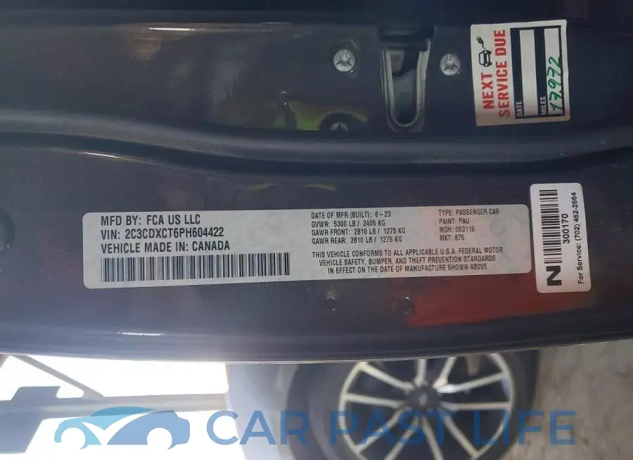 2C3CDXCT6PH604422# 12