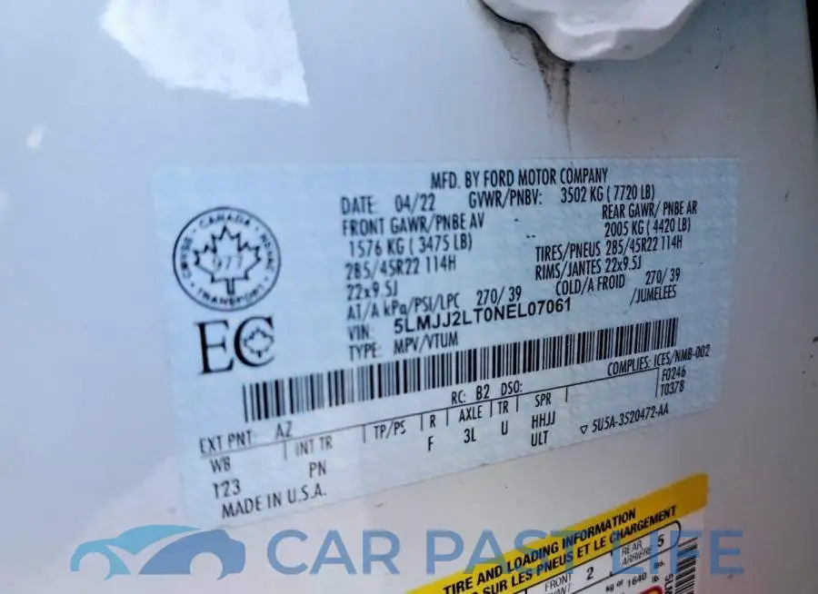 5LMJJ2LT0NEL07061# 13