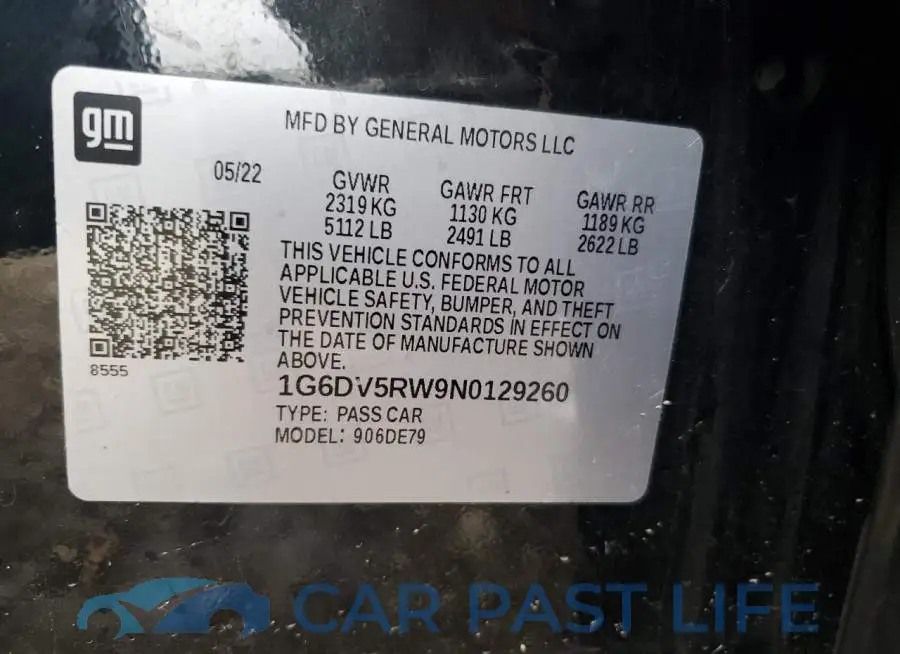 1G6DV5RW9N0129260# 12