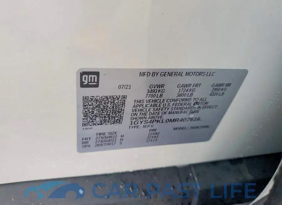 1GYS4PKL0MR407616# 13