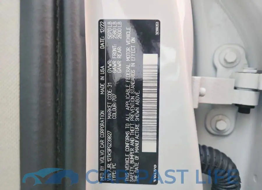 7JRL12TK9PG239827# 12