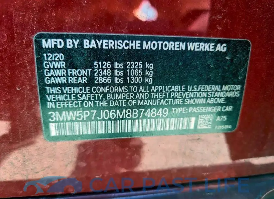 3MW5P7J06M8B74849# 12
