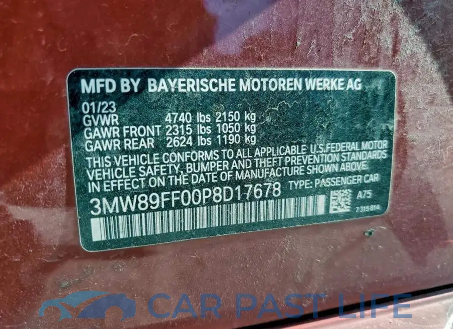 3MW89FF00P8D17678# 12
