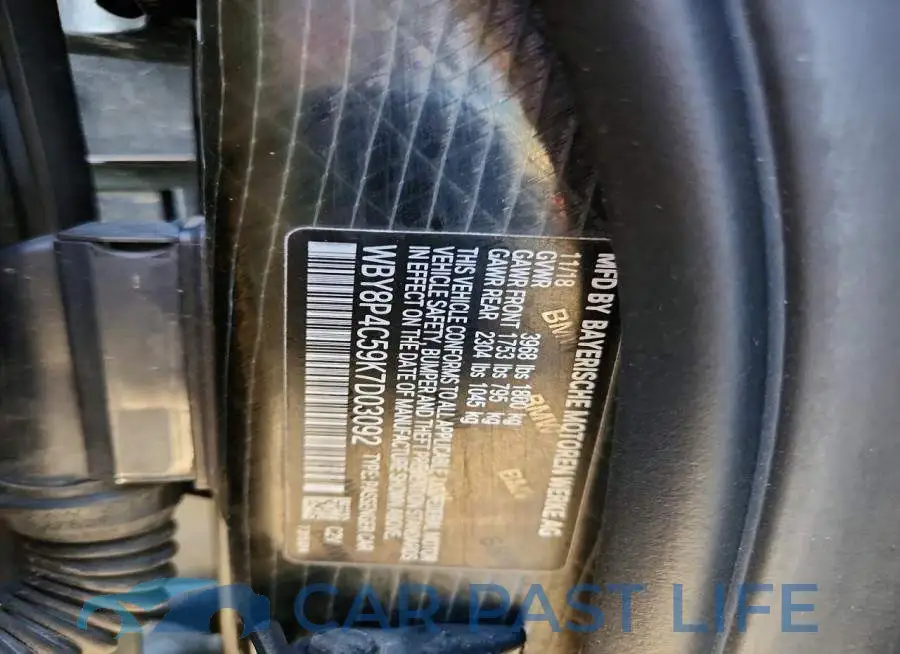 WBY8P4C59K7D03092# 13
