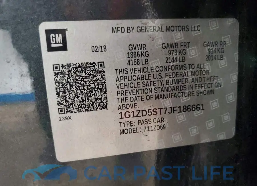 1G1ZD5ST7JF186661# 12