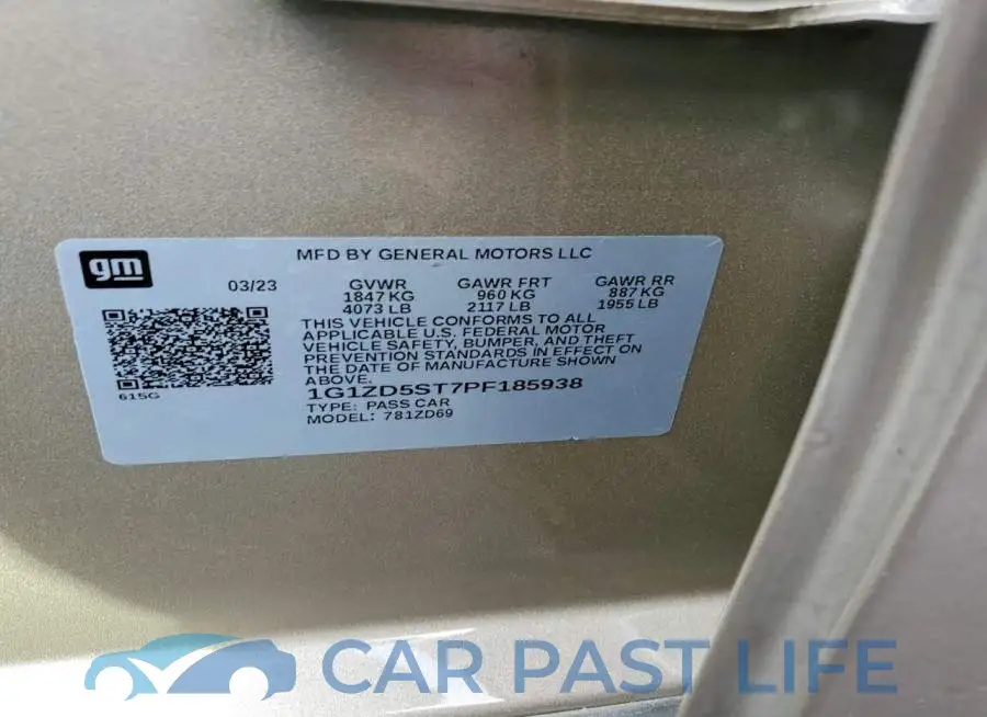 1G1ZD5ST7PF185938# 12