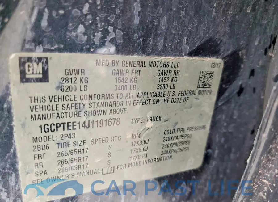 1GCPTEE14J1191678# 12