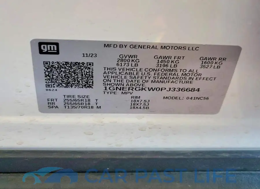1GNERGKW0PJ336684# 13
