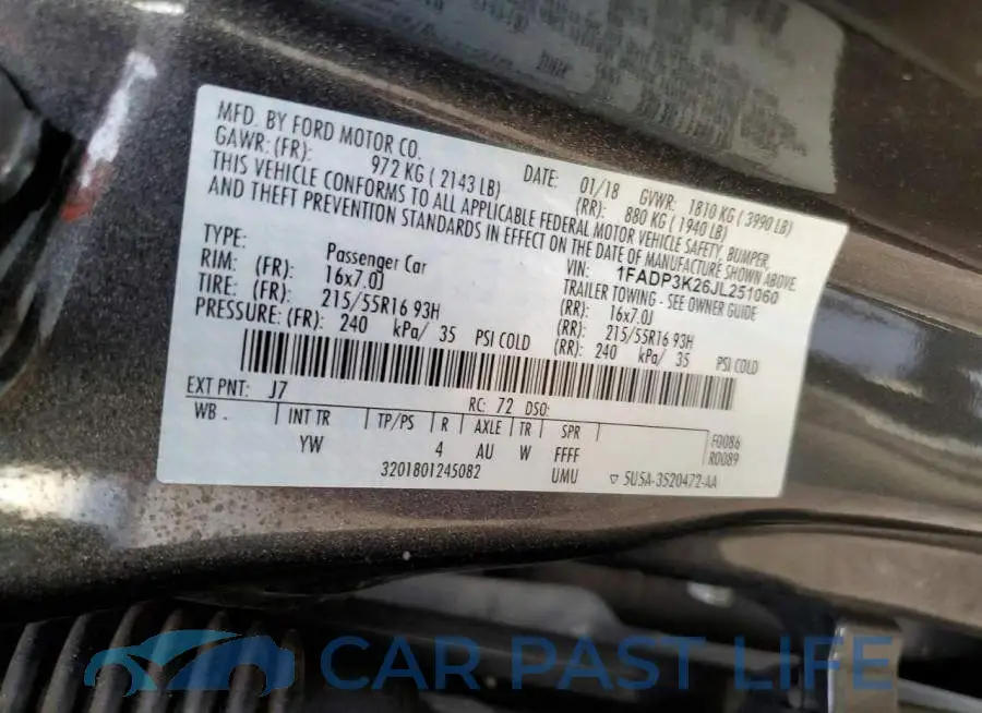 1FADP3K26JL251060# 12