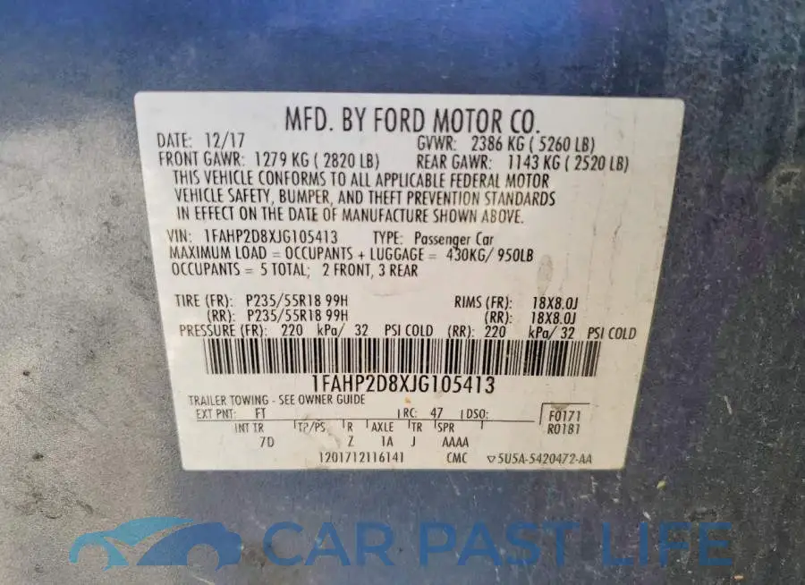 1FAHP2D8XJG105413# 12