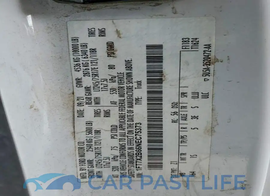 1FT7X2B66NEC75373# 12
