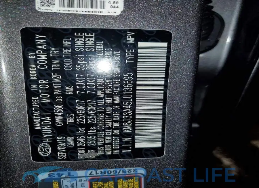 KM8J33A45LU136695# 13