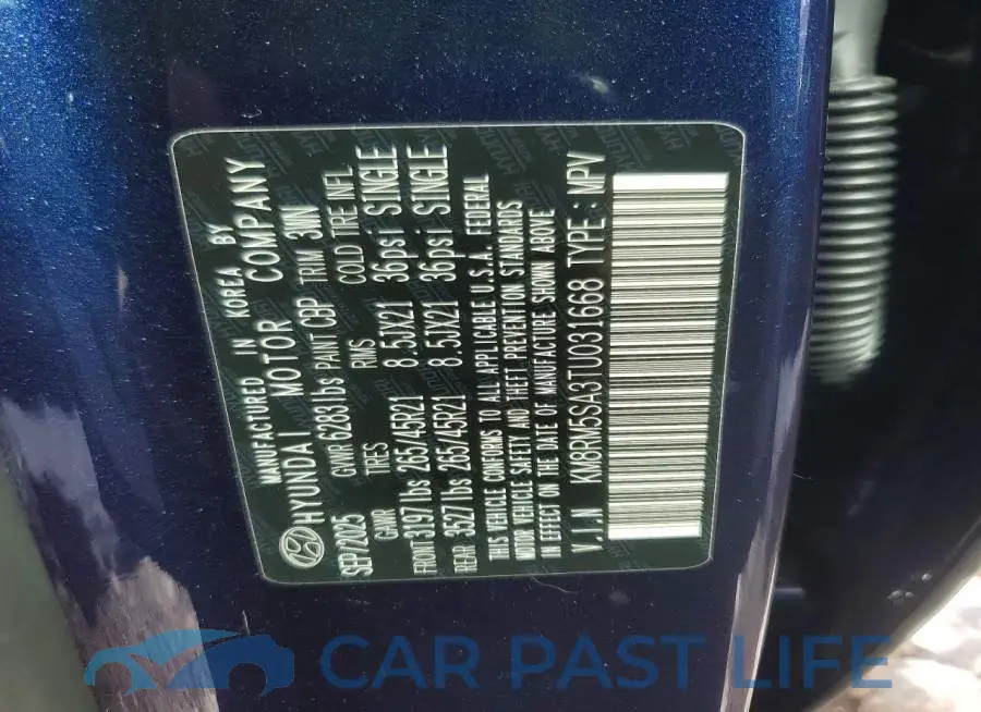 KM8RM5SA3TU031668# 13
