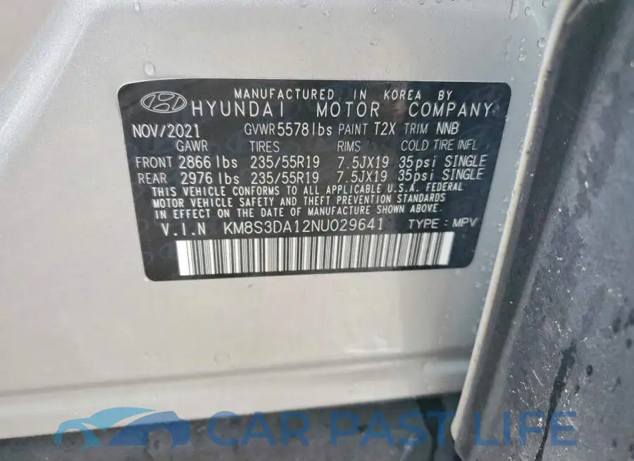 KM8S3DA12NU029641# 13