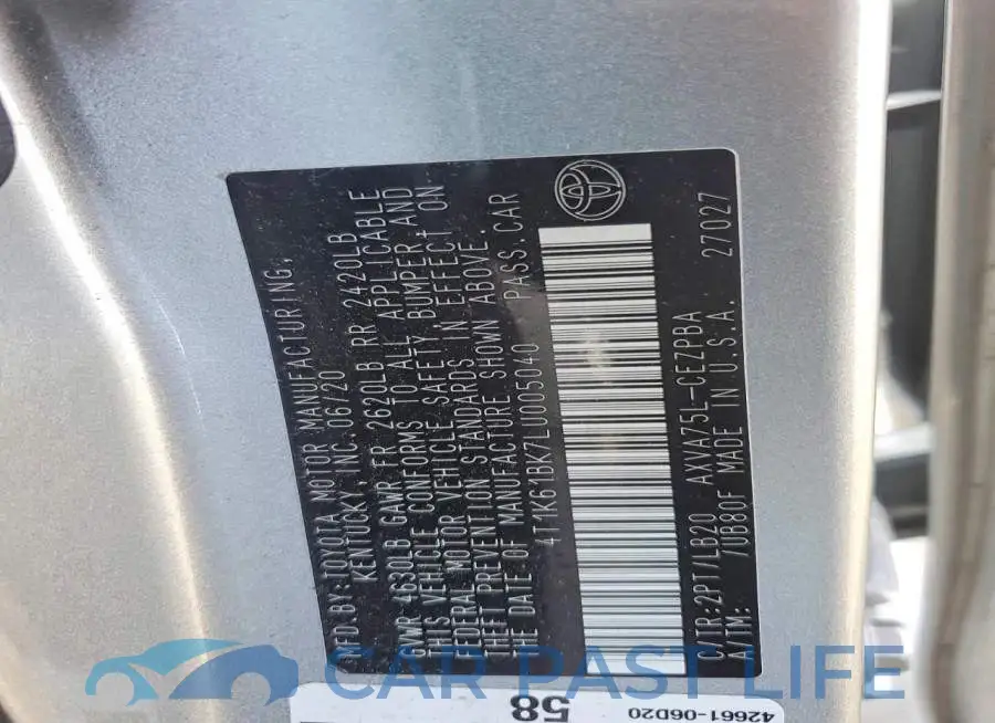 4T1K61BK7LU005040# 13