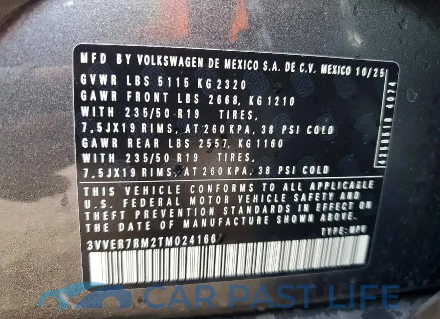 3VVER7RM2TM024166# 12
