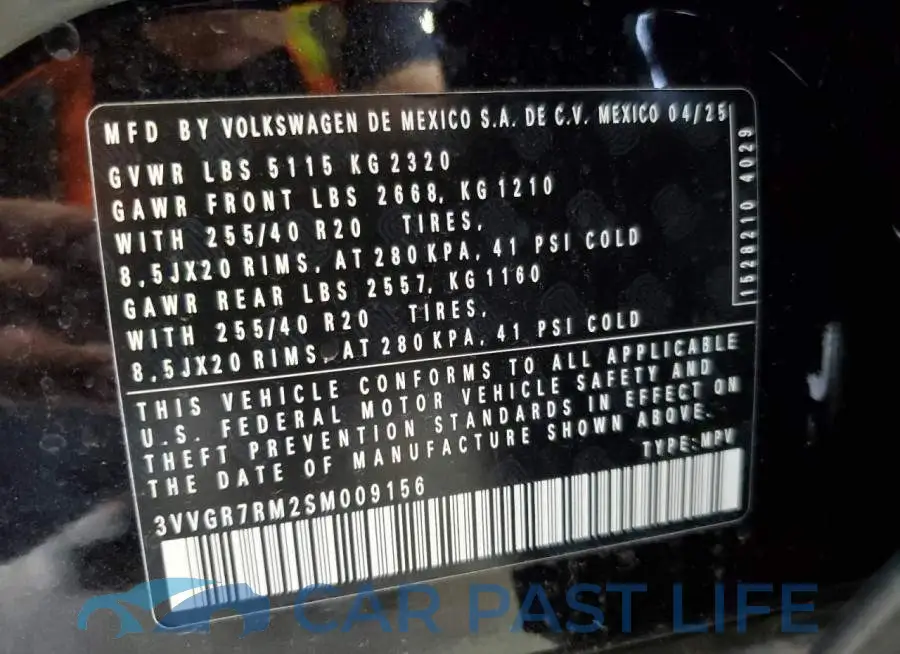 3VVGR7RM2SM009156# 13