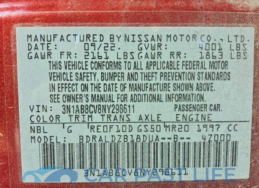 3N1AB8CV8NY298611# 13