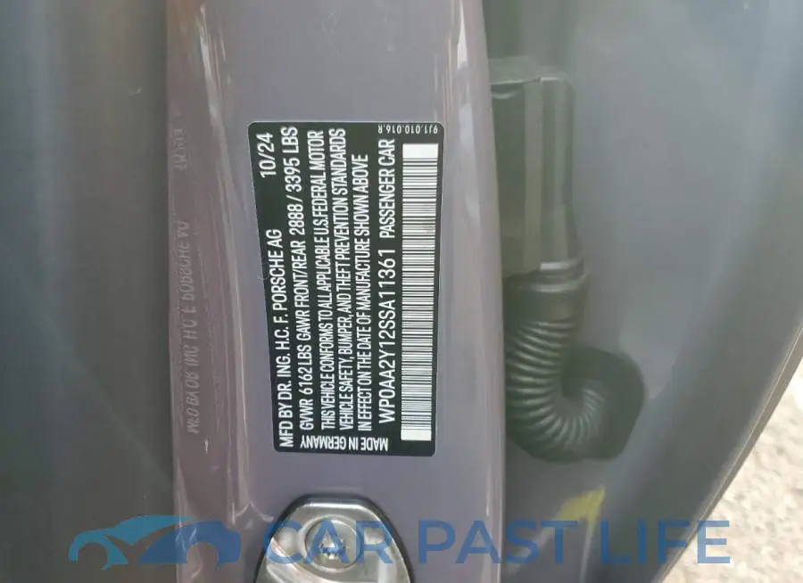 WP0AA2Y12SSA11361# 13