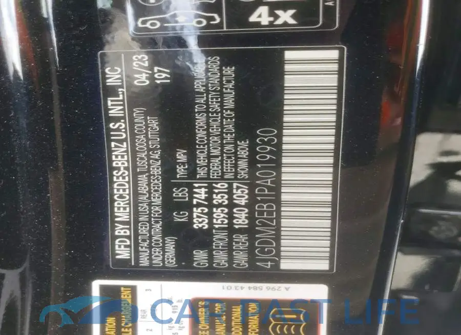 4JGDM2EB1PA019930# 13