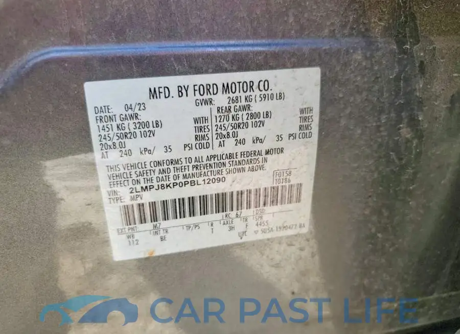 2LMPJ8KP0PBL12090# 13