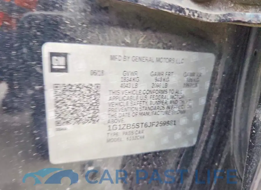 1G1ZB5ST6JF259881# 12