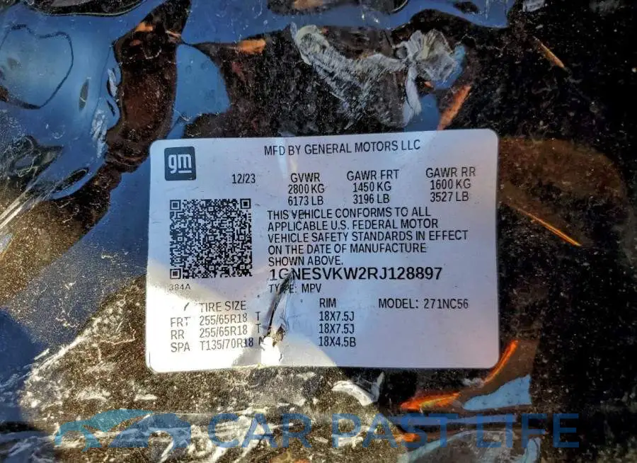 1GNESVKW2RJ128897# 13