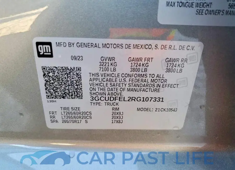3GCUDFEL2RG107331# 13