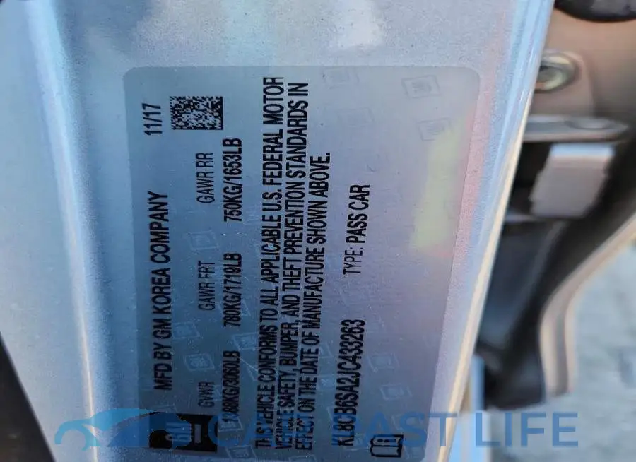 KL8CB6SA2JC433263# 12