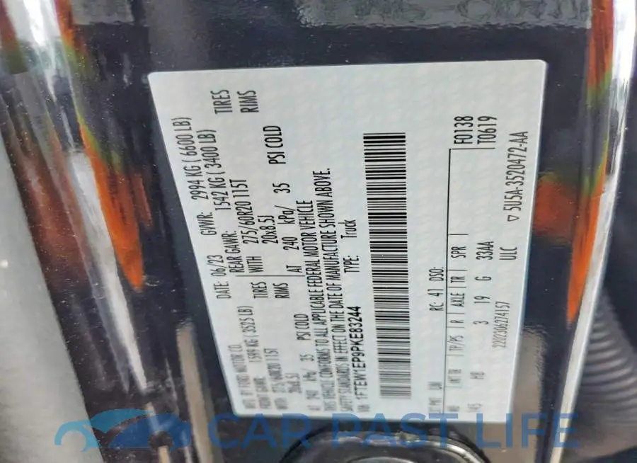 1FTEW1EP9PKE83244# 12