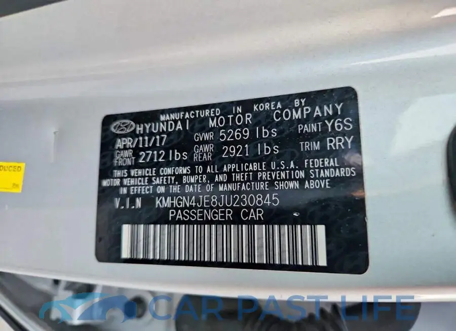 KMHGN4JE8JU230845# 12