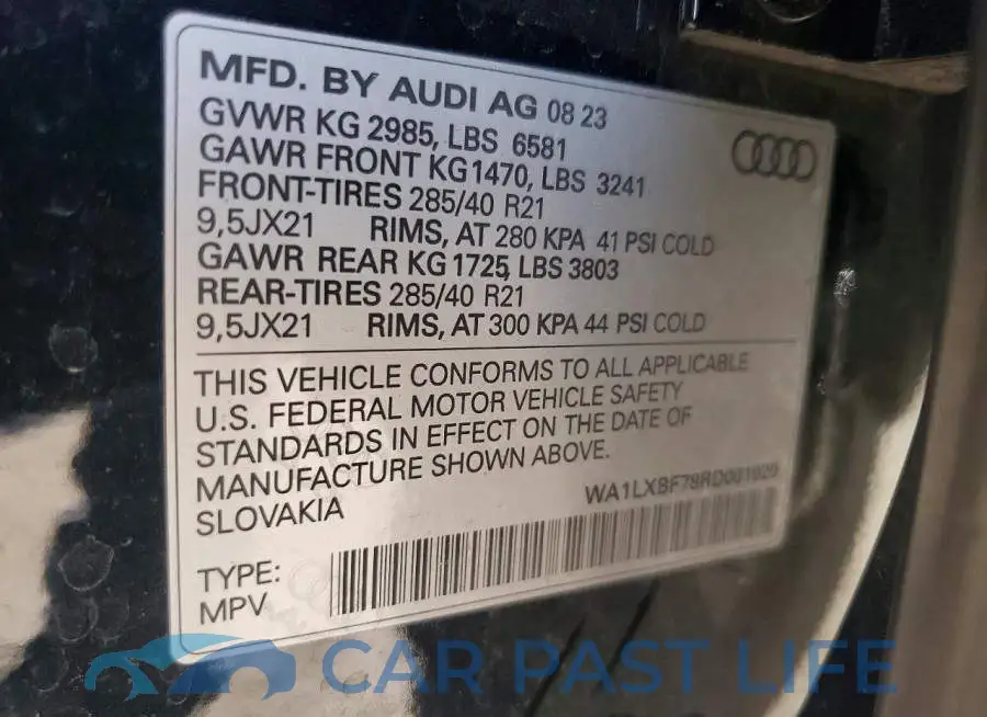 WA1LXBF78RD001020# 14