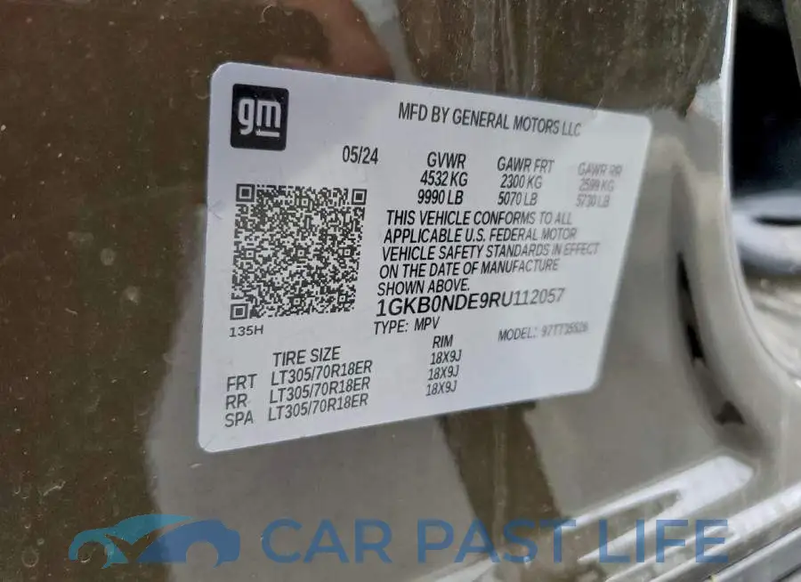 1GKB0NDE9RU112057# 13