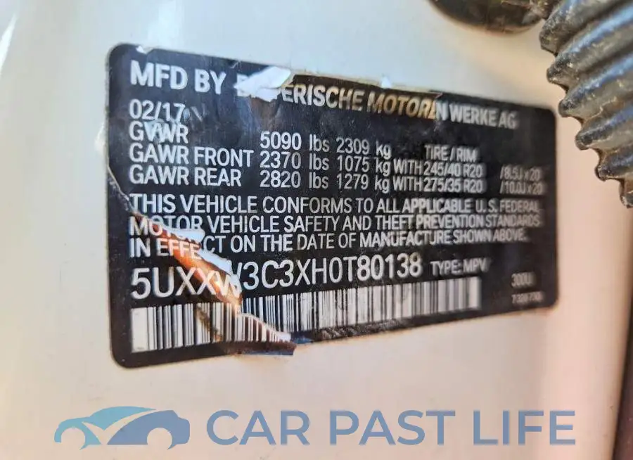 5UXXW3C3XH0T80138# 14