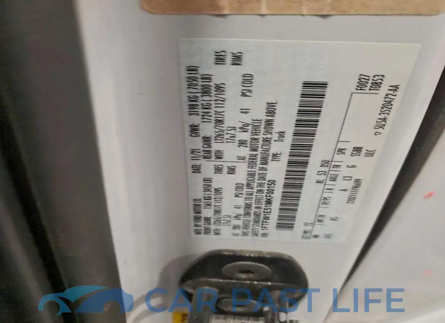 1FTFW1E51MKF00150# 12