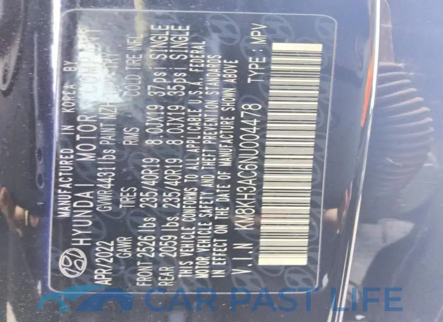 KM8KH3AC6NU004478# 13