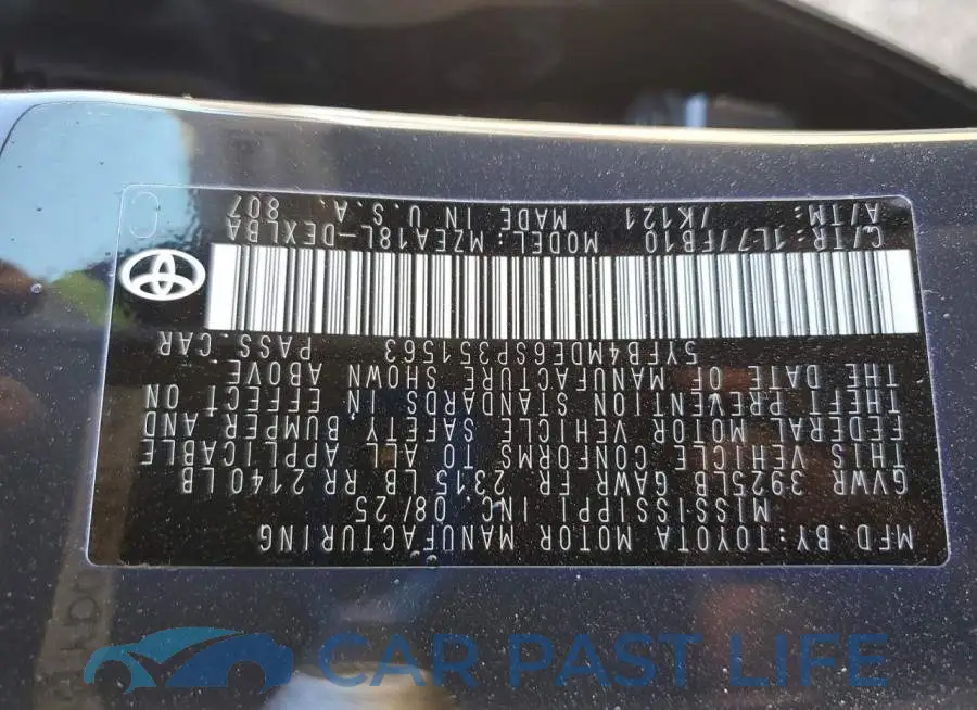 5YFB4MDE6SP351563# 12