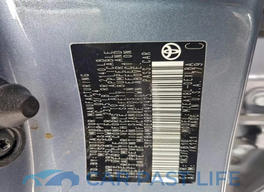 5YFB4MDE9RP142425# 13