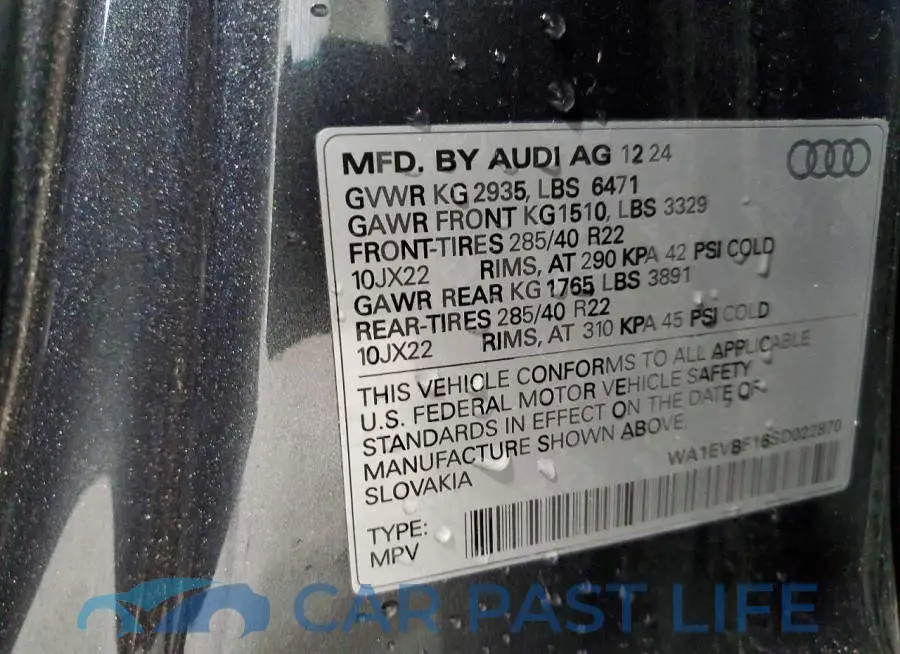 WA1EVBF16SD022870# 12
