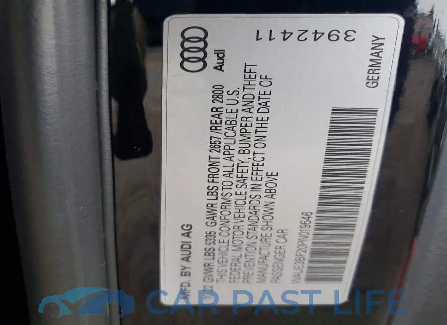 WAUE3BF20PN019546# 13