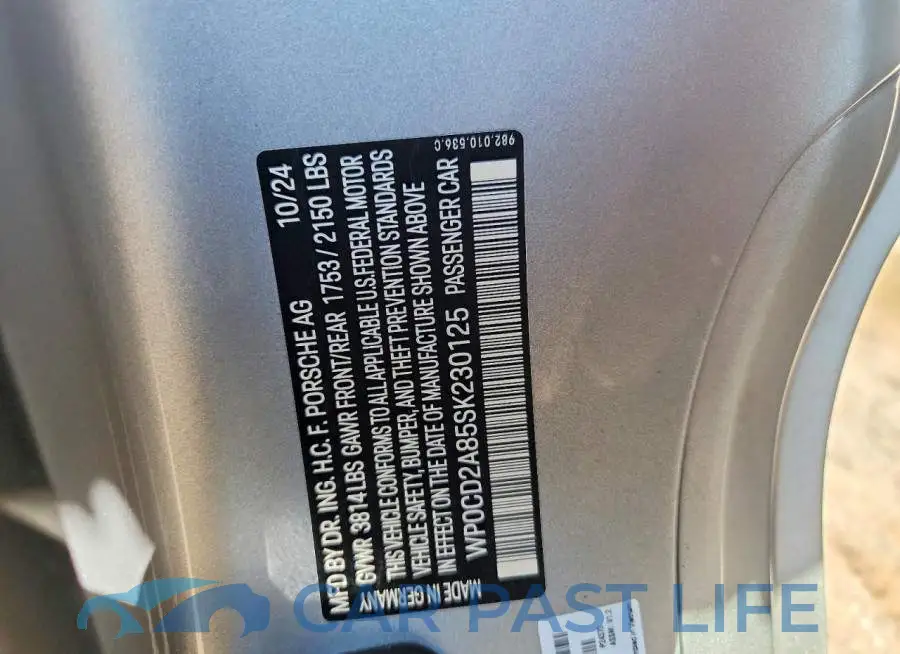 WP0CD2A85SK230125# 13