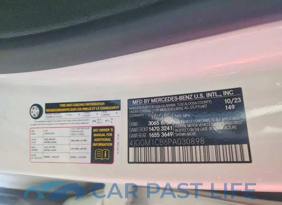 4JGGM1CB6PA030898# 10