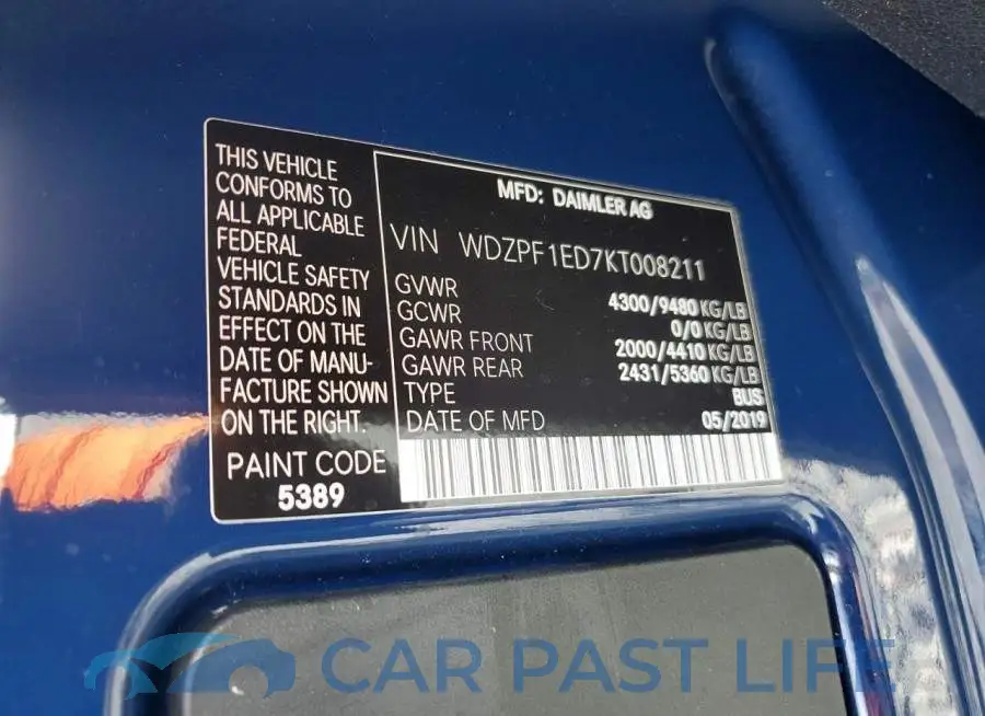 WDZPF1ED7KT008211# 14